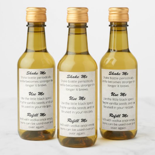 Customizable Vanilla Extract label VE_002_04c ワインラベル (ボトル)