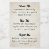 Customizable Vanilla Extract label VE_002_04c ワインラベル (シングルラベル)