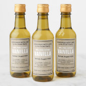 Customizable Vanilla Extract Label ZVE_07b ワインラベル (ボトル)