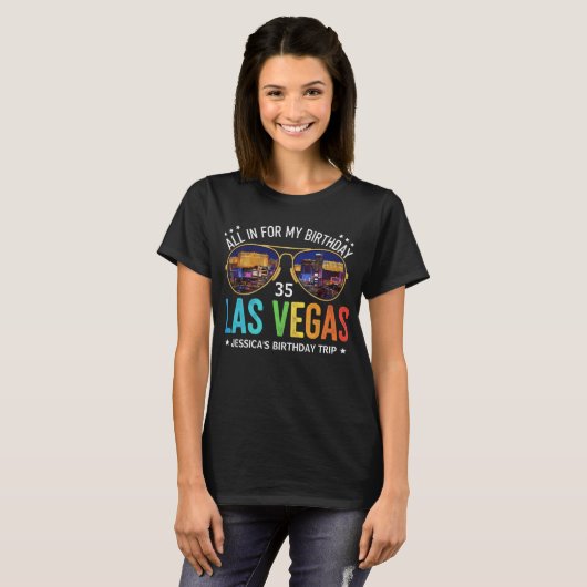 Customizable Vegas Birthday Group Trip Shirt Tシャツ (正面フル)