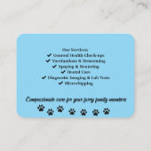 Customizable Veterinarian Business Card  名刺 (裏面)