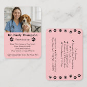 Customizable Veterinarian Business Card – Photo 名刺 (正面/裏面)