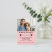 Customizable Veterinarian Business Card – Photo 名刺 (スタンド正面)