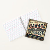  Customizable Vintage Garage Spiral Notebook ノートブック (内部)
