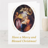 Customizable Vintage Nativity Christmas カード (正面)