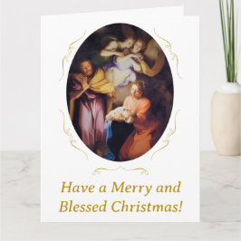 Customizable Vintage Nativity Christmas カード