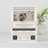 Customizable Vintage Newspaper Save the Date  招待状 (スタンド正面)