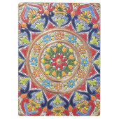 Customizable Vintage Spanish Tile クリップボード (裏面)