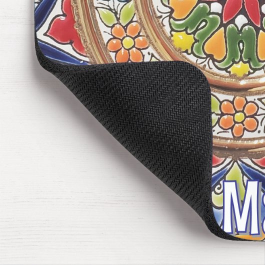 Customizable Vintage Spanish Tile マウスパッド (コーナー)