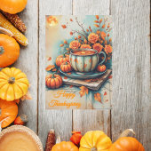 Customizable Vintage Style Thanksgiving Greeting シーズンカード