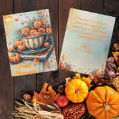 Customizable Vintage Style Thanksgiving Greeting シーズンカード