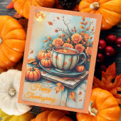Customizable Vintage Style Thanksgiving Greeting シーズンカード