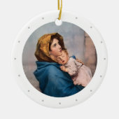 Customizable Virgin Mary Christmas セラミックオーナメント (正面)