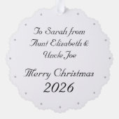 Customizable Virgin Mary Paper Ornament Card オーナメントカード (裏面)