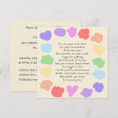 Customizable Wake / Memorial - – レインボー詩 招待状 (正面/裏面)