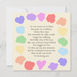 Customizable Wake / Memorial - – レインボー詩 招待状