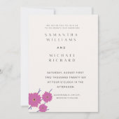 Customizable Watercolor Floral Minimalist Marriage 招待状 (正面)