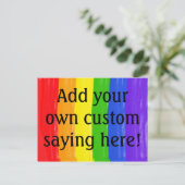 Customizable Watercolor Rainbow ポストカード (スタンド正面)
