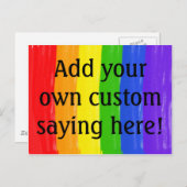 Customizable Watercolor Rainbow ポストカード (正面/裏面)