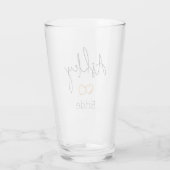 Customizable Wedding Bride Glass Tumbler タンブラーグラス (裏面)