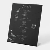 Customizable Wedding Drinks Menu Sign 台座サイン (正面)