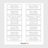 Customizable wedding guest address labels sticker シール (シート)