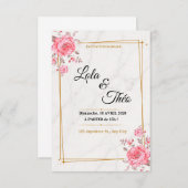 Customizable wedding invitation Template サンキューカード (正面/裏面)