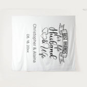 Customizable Wedding Quote Backdrop タペストリー (正面(横))