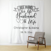 Customizable Wedding Quote Backdrop タペストリー (インサイチュ)