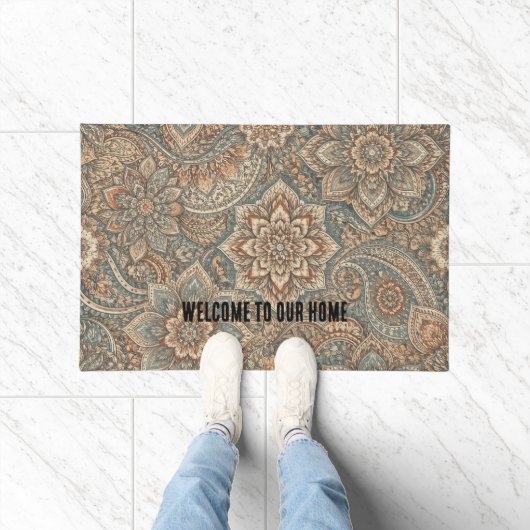 Customizable Welcome Door Mat with Unique Pattern ドアマット (室内)