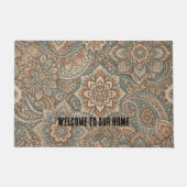 Customizable Welcome Door Mat with Unique Pattern ドアマット (正面)