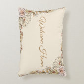 Customizable "Welcome Home" Botanical Pillow アクセントクッション (正面(垂直))