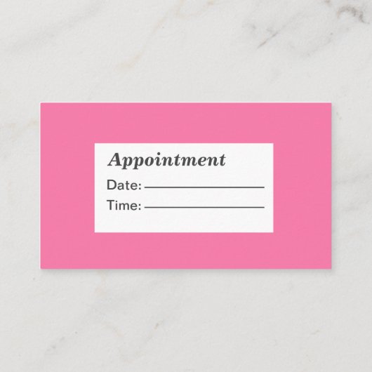 Customizable Whimsical Beauty Salon Appointment  名刺 (裏面)