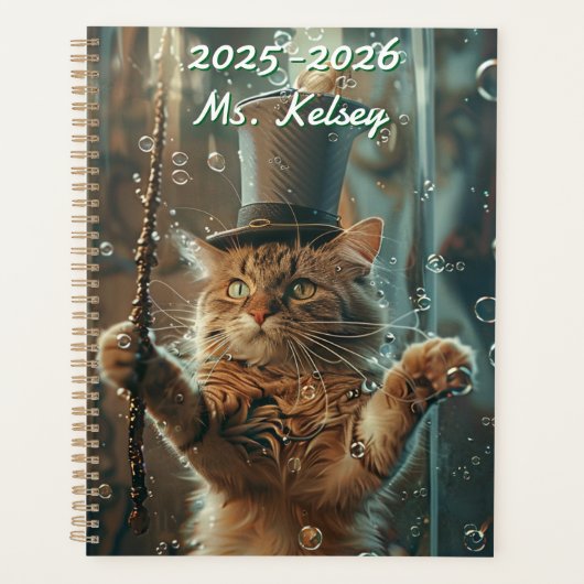 Customizable Whiskers Magical Cat Calendar プランナー手帳 (正面)