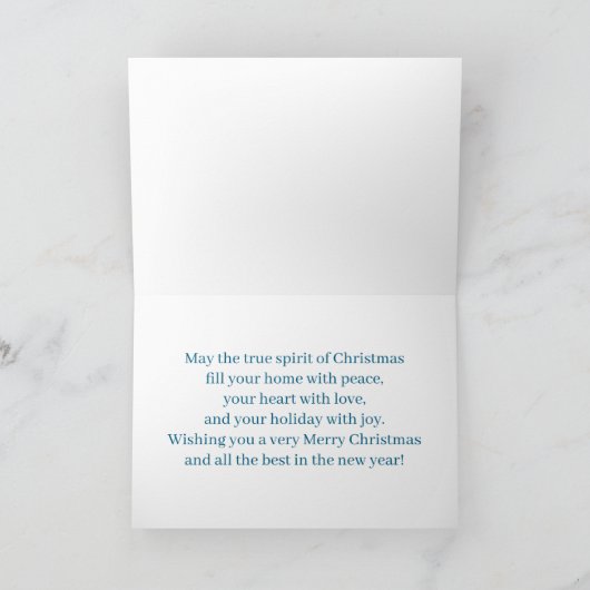 Customizable Winter Snow Christmas Card Holiday カード (内部)