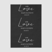 Customizable 'With Love' Wedding Typography Favor 薄葉紙 (正面)
