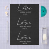 Customizable 'With Love' Wedding Typography Favor 薄葉紙 (クラフト)