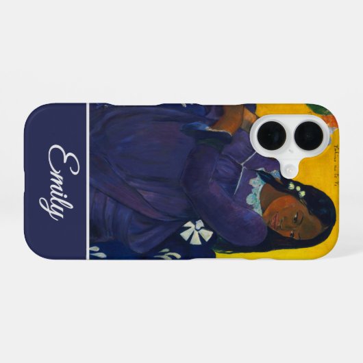 Customizable Woman with a Mango by Paul Gauguin iPhone 16ケース (裏面横)