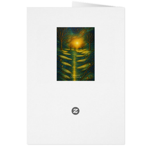 Customizable Wonder & Light Secular Holiday Card (裏面)