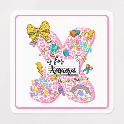 Customizable “X is for” Alphabet Art – Inspiration ラベル (デザイン1)