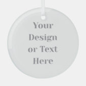 Customizable Your Design or Text Here Personalized ガラスオーナメント (正面)