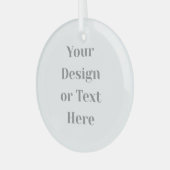 Customizable Your Design or Text Here Personalized ガラスオーナメント (正面左)