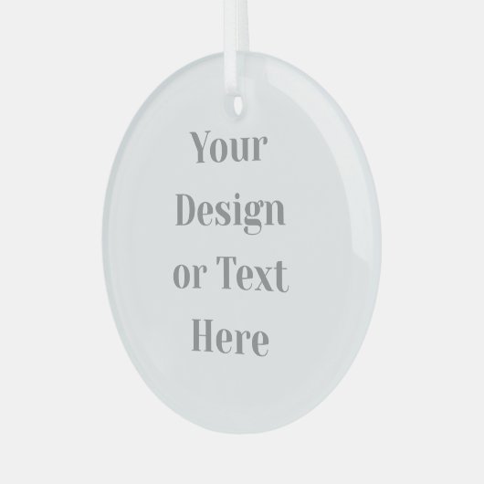 Customizable Your Design or Text Here Personalized ガラスオーナメント (正面左)
