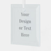 Customizable Your Design or Text Here Personalized ガラスオーナメント (正面左)