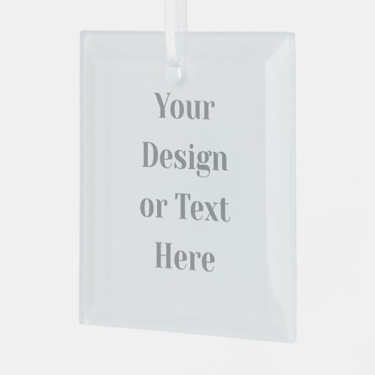Customizable Your Design or Text Here Personalized ガラスオーナメント (正面左)