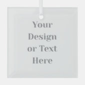 Customizable Your Design or Text Here Personalized ガラスオーナメント (正面)
