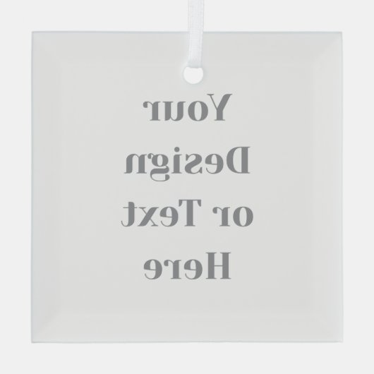Customizable Your Design or Text Here Personalized ガラスオーナメント (裏面)