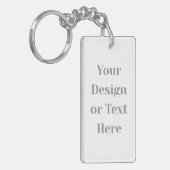 Customizable Your Design or Text Here Personalized キーホルダー (正面左)