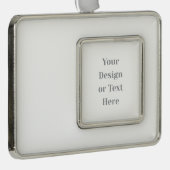 Customizable Your Design or Text Here Personalized シルバープレートフレームオーナメント (右)