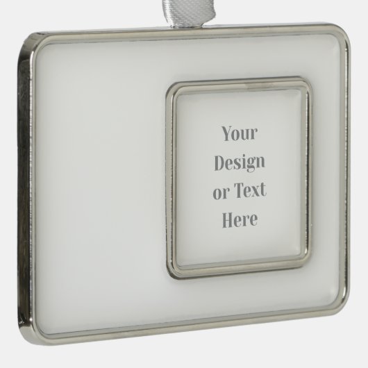 Customizable Your Design or Text Here Personalized シルバープレートフレームオーナメント (右)